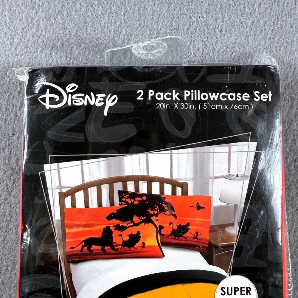 Disney Lion King 2 Pack Pillowcase‎ Set Simba Timon Pumbaa New Sealed Standard